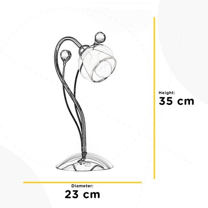 ONLI - Stolna lampa DIAMANTE 1xE14/6W/230V 35 cm