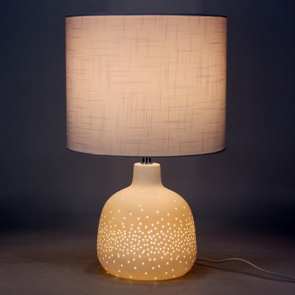 ONLI - Stolna lampa ELUMA 2xE27/15W/230V 48 cm bijela