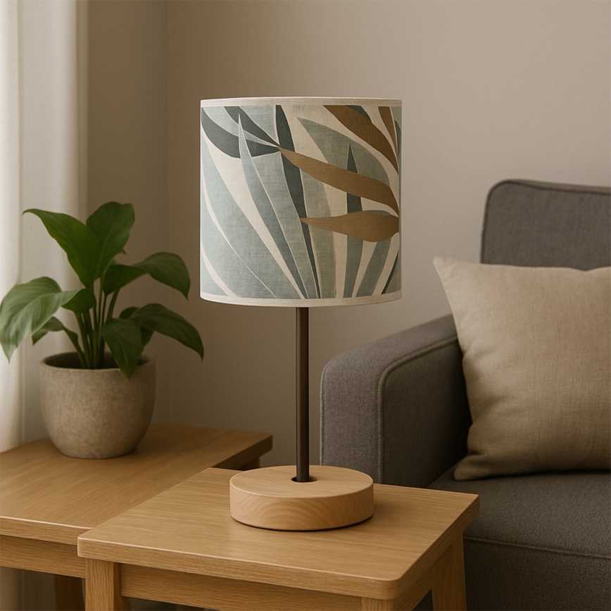 ONLI - Stolna lampa FLORA 1xE27/22W/230V 28 cm zelena/zlatna