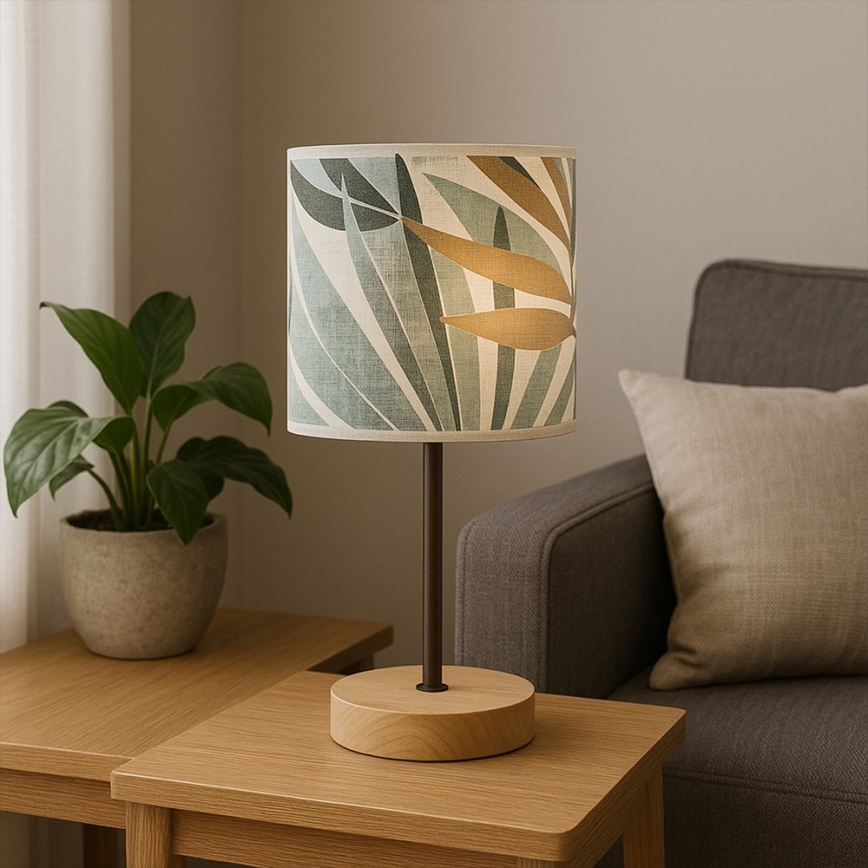 ONLI - Stolna lampa FLORA 1xE27/22W/230V 28 cm zelena/zlatna