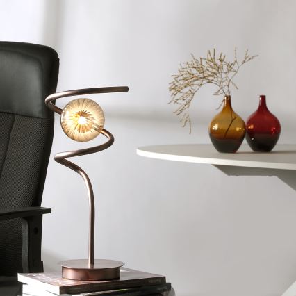 ONLI - Stolna lampa FRIDA 1xG9/10W/230V 42 cm bakrena