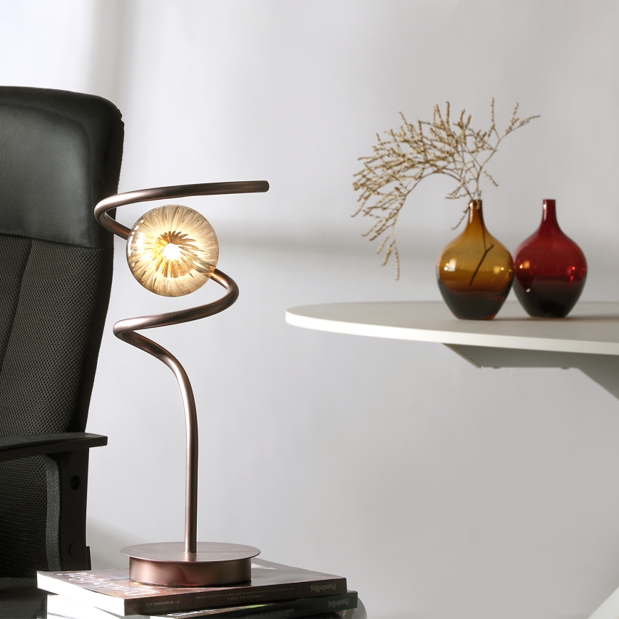 ONLI - Stolna lampa FRIDA 1xG9/10W/230V 42 cm bakrena