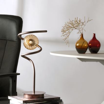 ONLI - Stolna lampa FRIDA 1xG9/10W/230V 42 cm bakrena