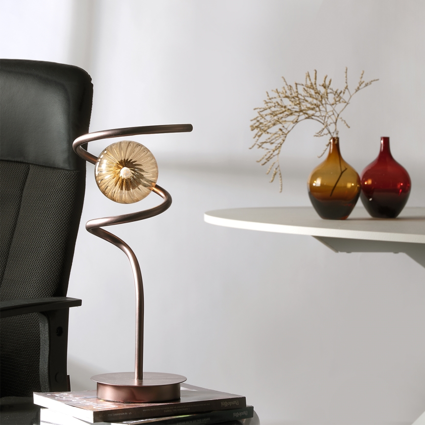 ONLI - Stolna lampa FRIDA 1xG9/10W/230V 42 cm bakrena
