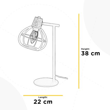 ONLI - Stolna lampa GINGER 1xE14/6W/230V