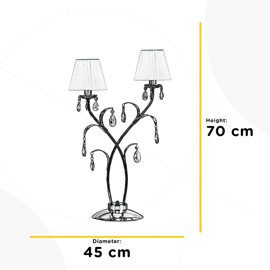 ONLI - Stolna lampa JACQUELINE 2xE14/6W/230V 70 cm