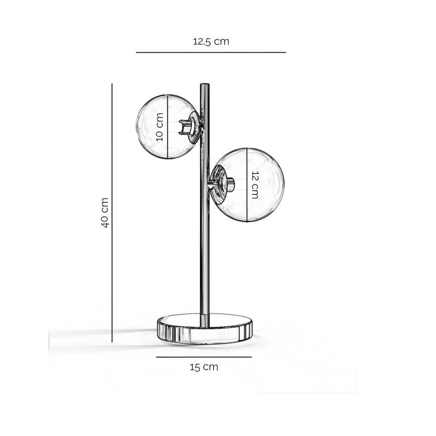 ONLI - Stolna lampa KIMBERLY 2xG9/6W/230V sjajni krom