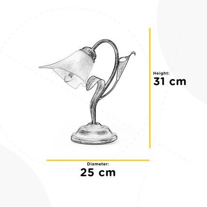 ONLI - Stolna lampa LUCREZIA 1xE14/6W/230V brončana