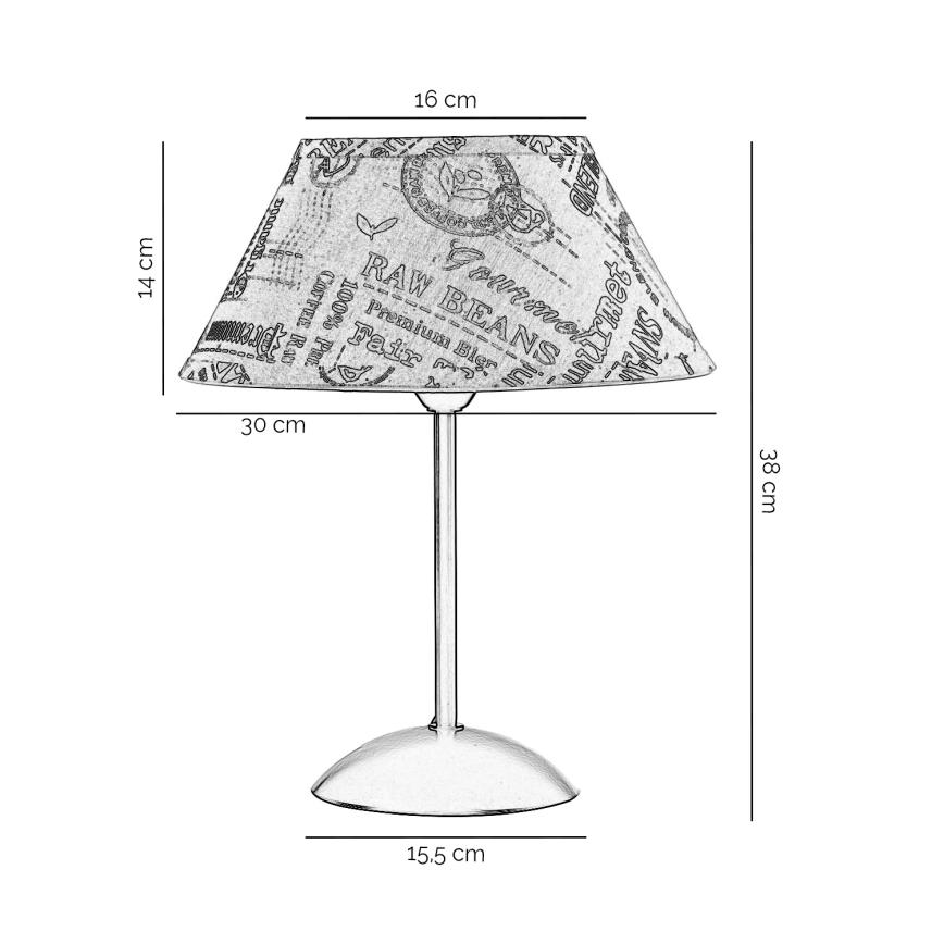 ONLI - Stolna lampa MAIDA 1xE27/15W/230V 38 cm smeđa