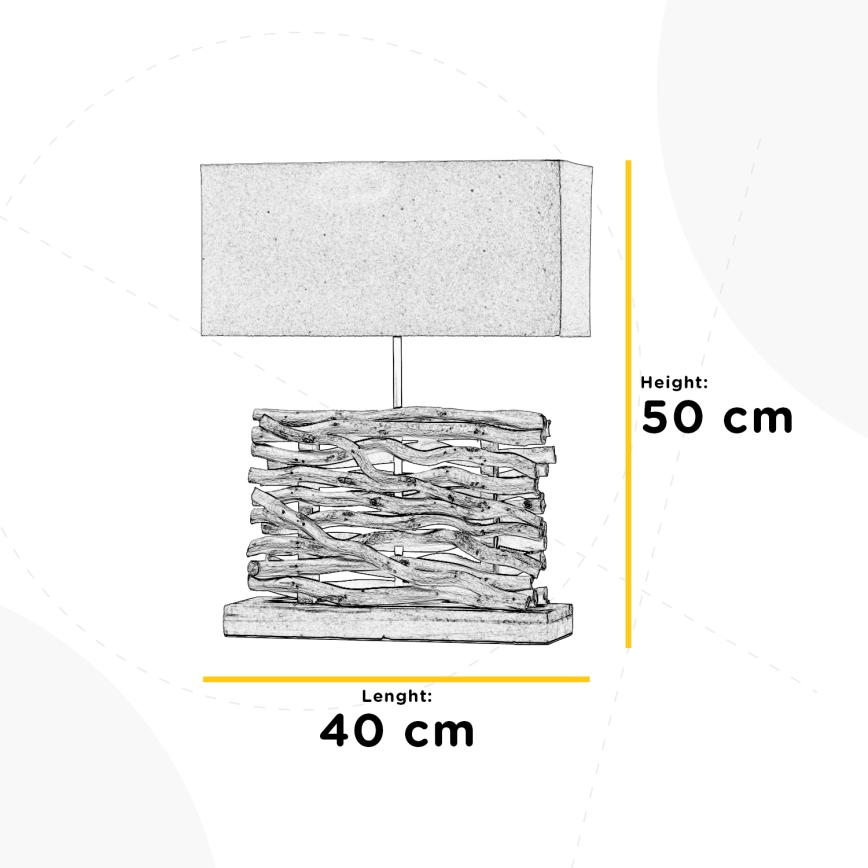 ONLI - Stolna lampa MARICA 1xE27/22W/230V 50 cm