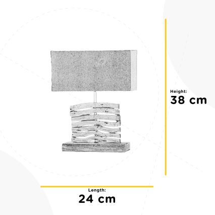 ONLI - Stolna lampa MARICA 1xE27/22W/230V bež 38 cm