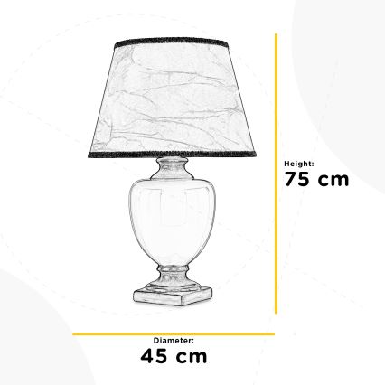 ONLI - Stolna lampa MOZART 1xE27/22W/230V crna/zlatna 67 cm