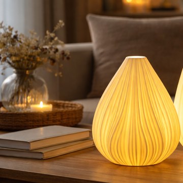 ONLI - Stolna lampa NUVIA 1xE14/6W/230V 25 cm bijela