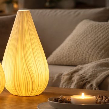 ONLI - Stolna lampa NUVIA 1xE14/6W/230V 32 cm bijela
