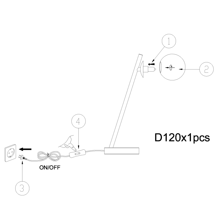 ONLI - Stolna lampa PALOMA 1xG9/10W/230V 38,5 cm zlatna