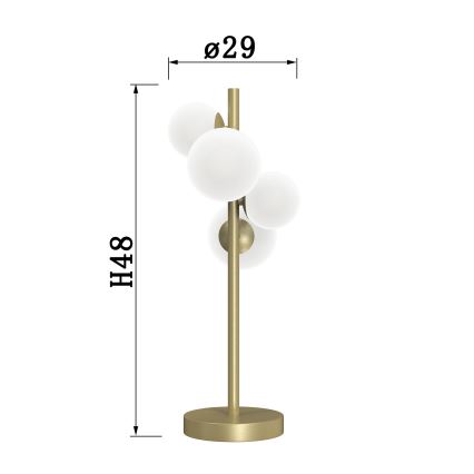 ONLI - Stolna lampa PALOMA 4xG9/10W/230V 48 cm zlatna