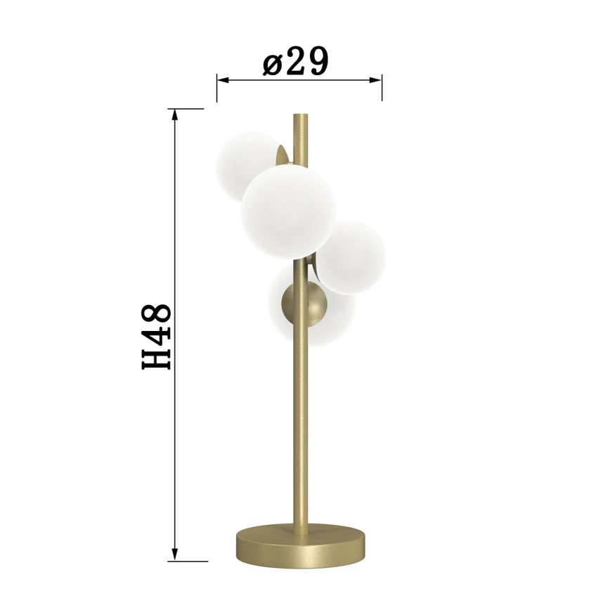 ONLI - Stolna lampa PALOMA 4xG9/10W/230V 48 cm zlatna