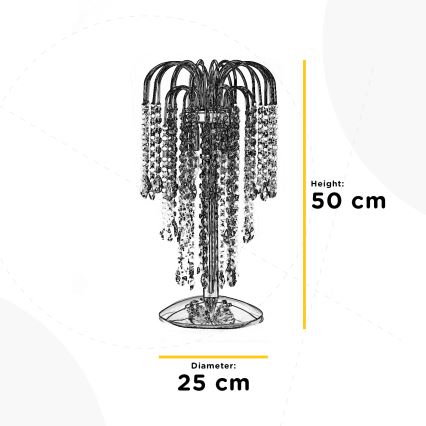 ONLI - Stolna lampa PIOGGIA 2xE14/6W/230V 50 cm sjajni krom