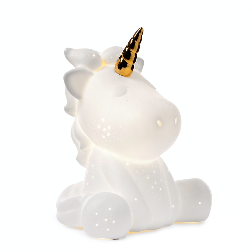 ONLI - Stolna lampa PORCELLANA 1xE14/6W/230V 23,5 cm jednorog