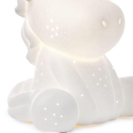 ONLI - Stolna lampa PORCELLANA 1xE14/6W/230V 23,5 cm jednorog
