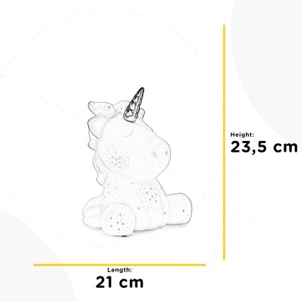 ONLI - Stolna lampa PORCELLANA 1xE14/6W/230V 23,5 cm jednorog