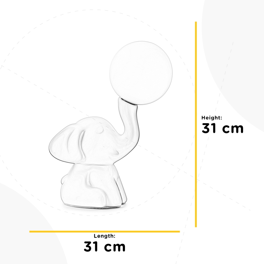 ONLI - Stolna lampa PORCELLANA 1xG9/6W/230V 31 cm slon