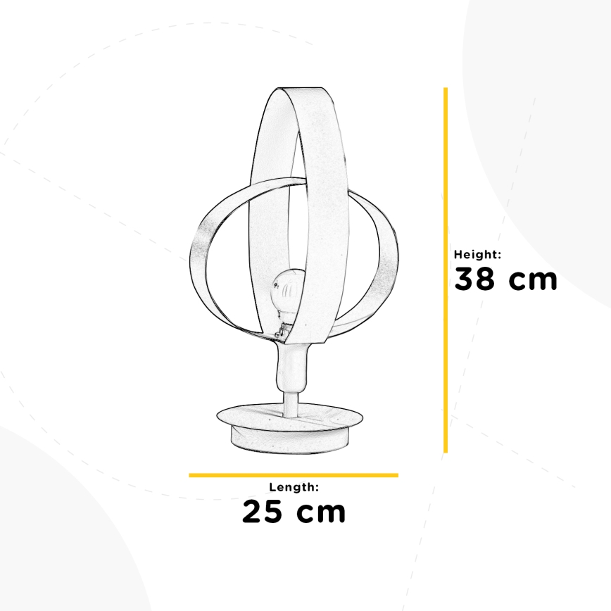 ONLI - Stolna lampa SERENA 1xE14/6W/230V bijela 38 cm