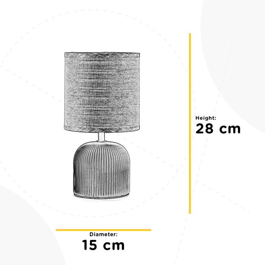 ONLI - Stolna lampa SHELLY 1xE27/22W/230V smeđa 28 cm