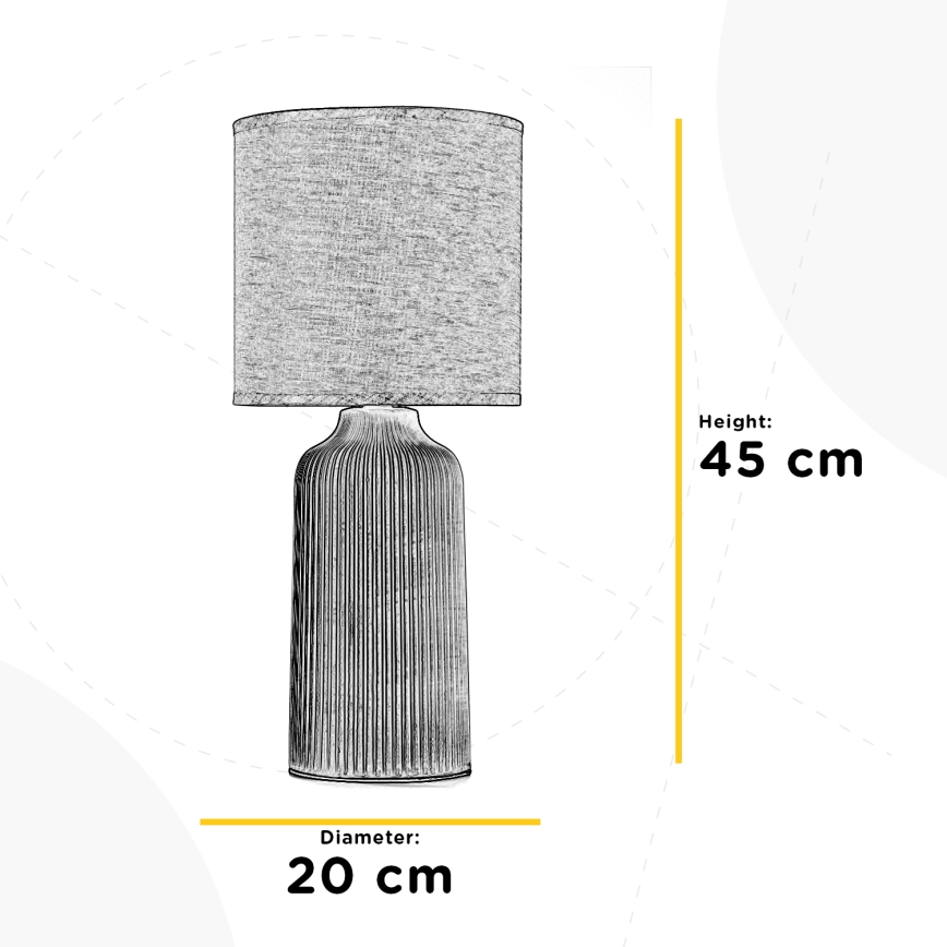 ONLI - Stolna lampa SHELLY 1xE27/22W/230V smeđa 45 cm