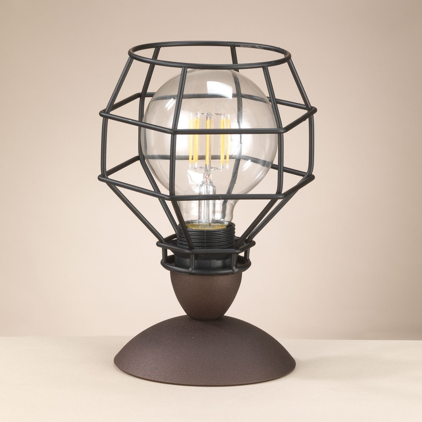 ONLI - Stolna lampa SPIDER 1xE27/15W/230V 23 cm crna/smeđa