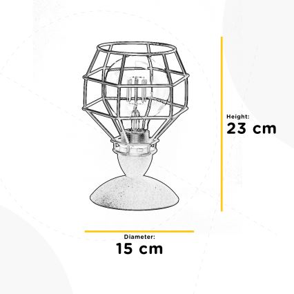 ONLI - Stolna lampa SPIDER 1xE27/15W/230V 23 cm crna/smeđa