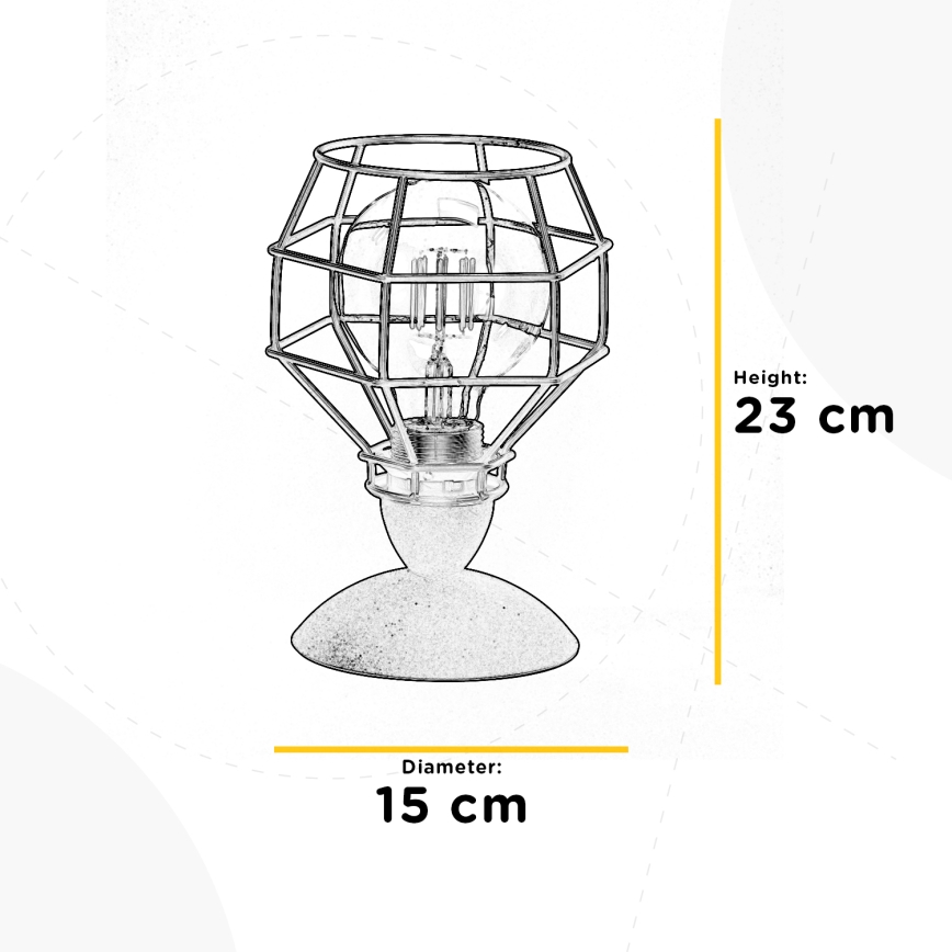 ONLI - Stolna lampa SPIDER 1xE27/15W/230V 23 cm crna/smeđa