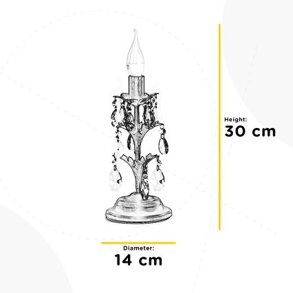ONLI - Stolna lampa TERESA 1xE14/6W/230V bijela