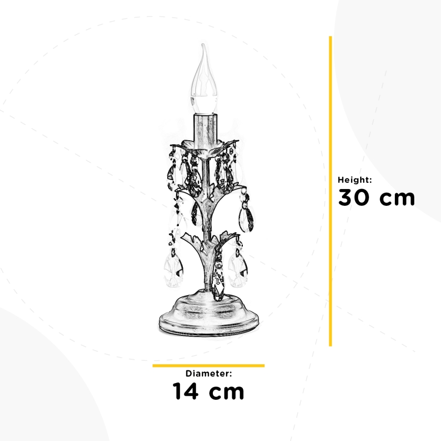 ONLI - Stolna lampa TERESA 1xE14/6W/230V bijela