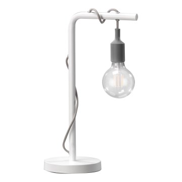 ONLI - Stolna lampa WIRE 1xE27/15W/230V 50 cm siva/bijela