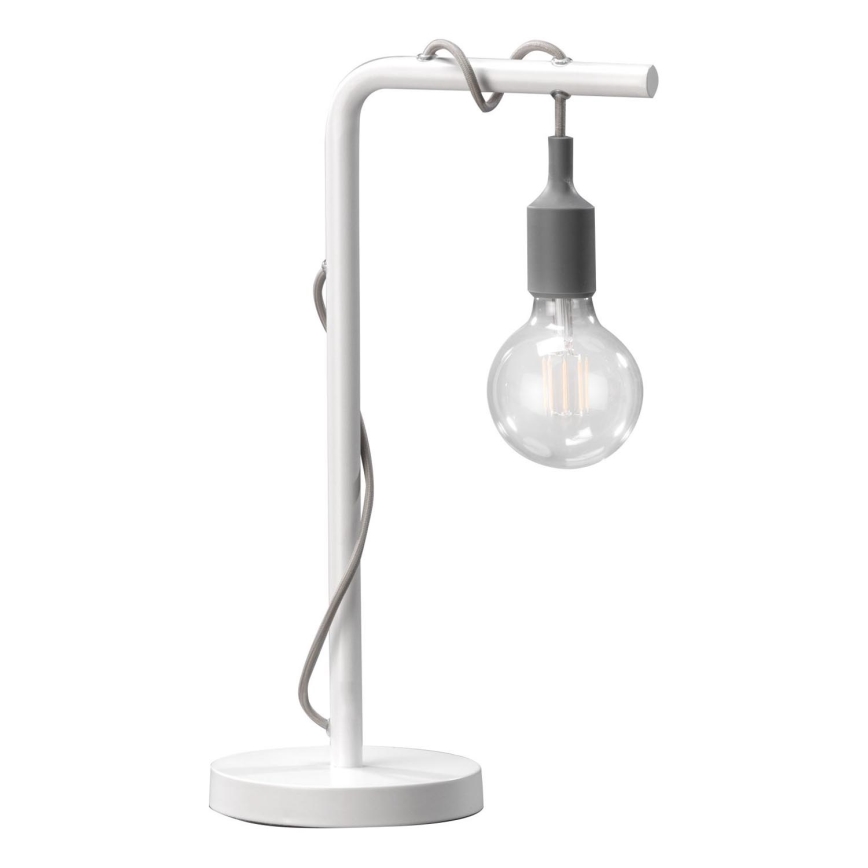 ONLI - Stolna lampa WIRE 1xE27/15W/230V 50 cm siva/bijela