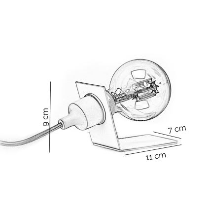 ONLI - Stolna lampa WIRE 1xE27/15W/230V 9 cm crna