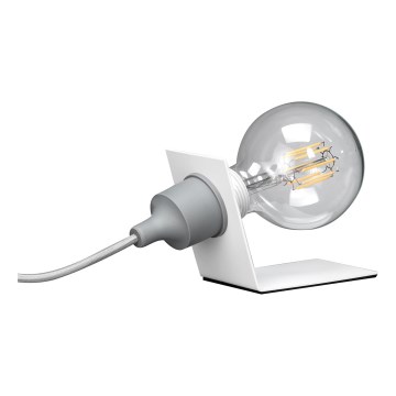 ONLI - Stolna lampa WIRE 1xE27/15W/230V 9 cm siva/bijela