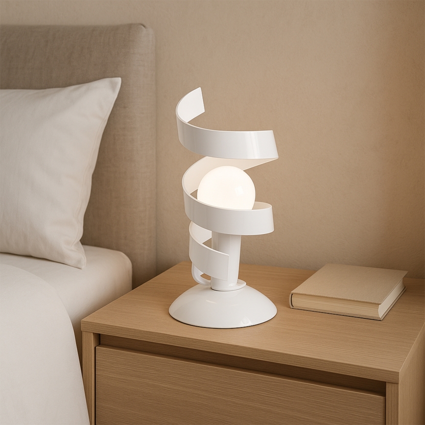 ONLI - Stolna lampa ZOE 1xE14/6W/230V 22 cm bijela