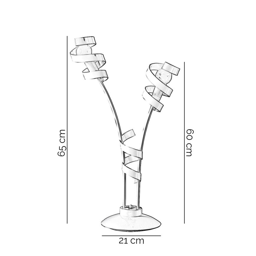 ONLI - Stolna lampa ZOE 2xE14/6W/230V 65 cm bijela