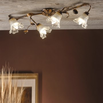 ONLI - Stropna svjetiljka ARIANNA 4xE14/6W/230V brončana