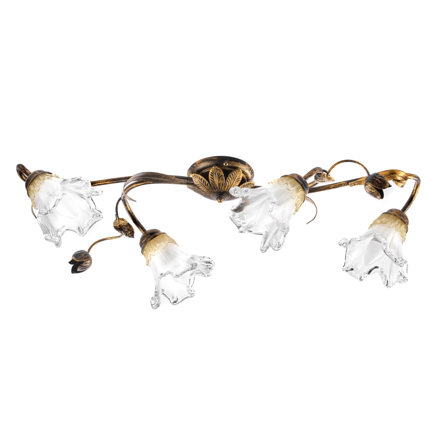 ONLI - Stropna svjetiljka ARIANNA 4xE14/6W/230V brončana