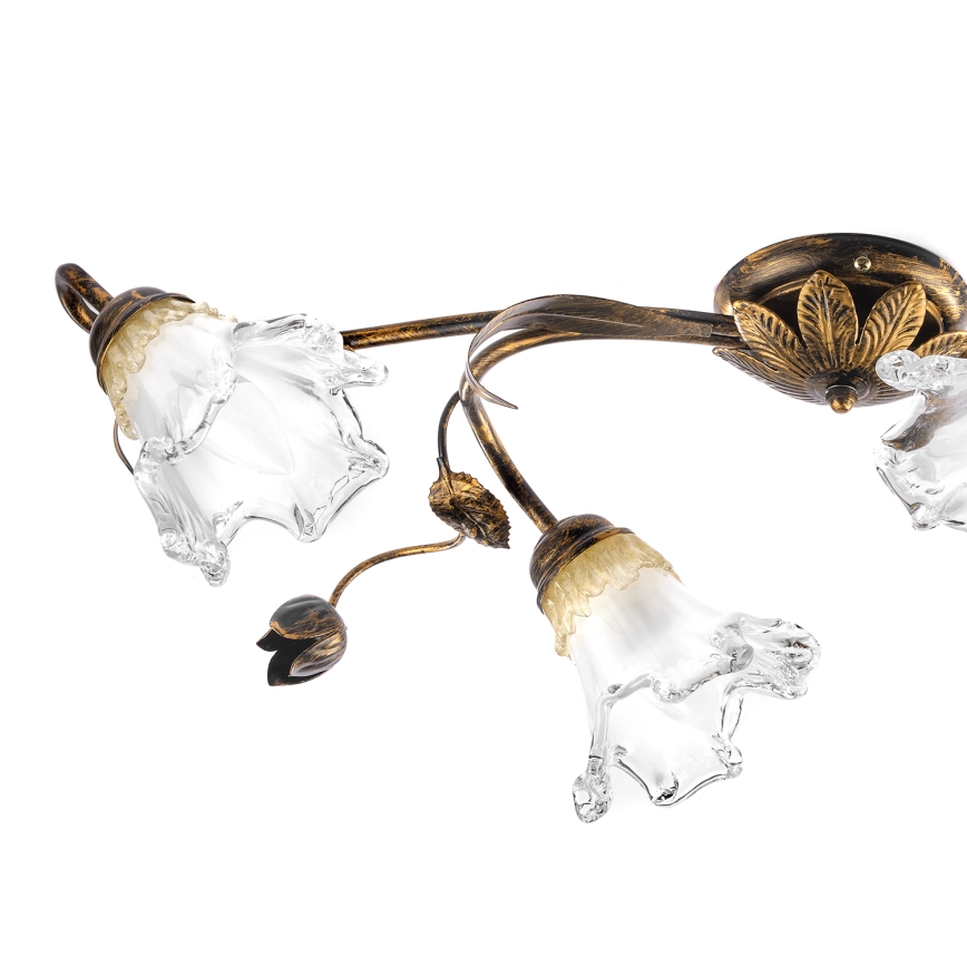 ONLI - Stropna svjetiljka ARIANNA 4xE14/6W/230V brončana