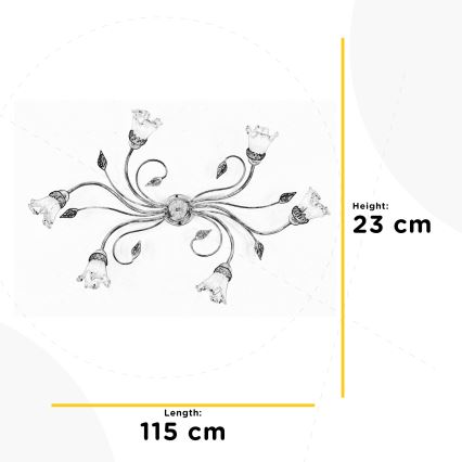 ONLI - Stropna svjetiljka LANCIA 6xE14/6W/230V