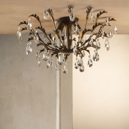 ONLI - Stropna svjetiljka TERESA 3xE14/6W/230V brončana