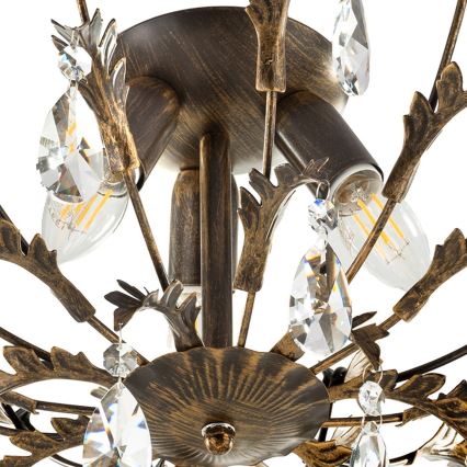 ONLI - Stropna svjetiljka TERESA 3xE14/6W/230V brončana