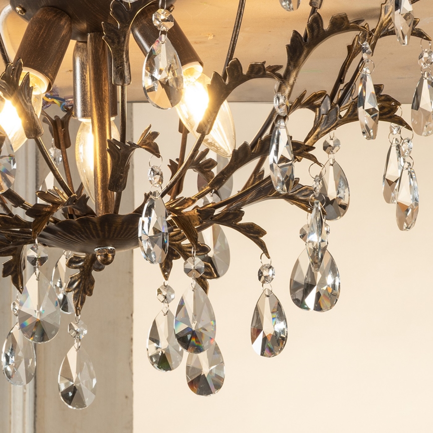 ONLI - Stropna svjetiljka TERESA 3xE14/6W/230V brončana