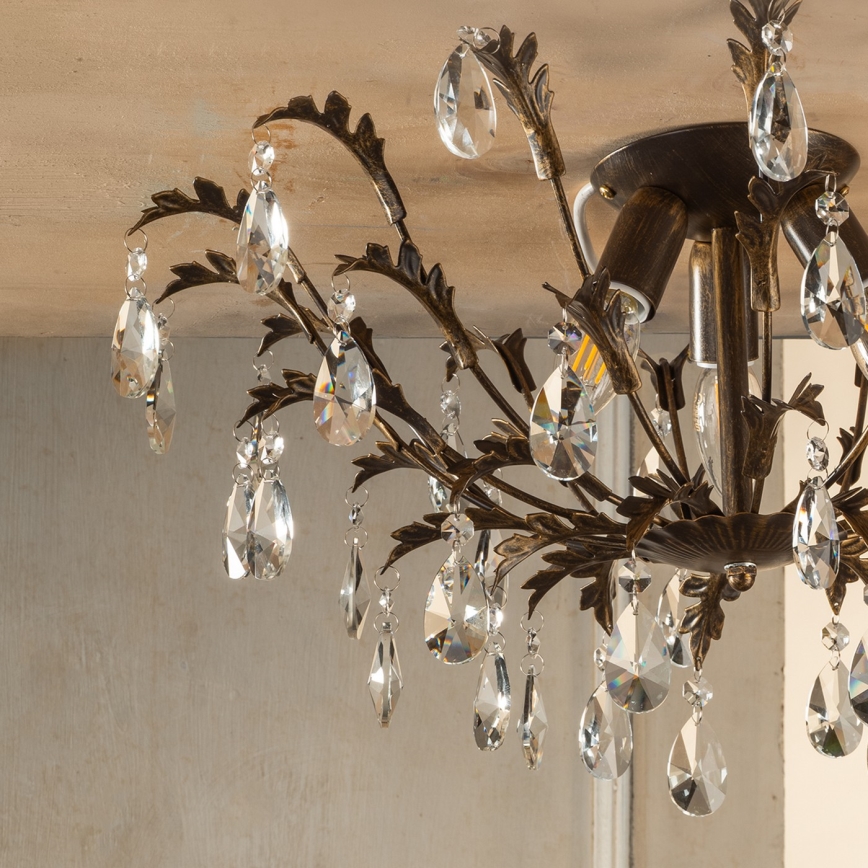 ONLI - Stropna svjetiljka TERESA 3xE14/6W/230V brončana