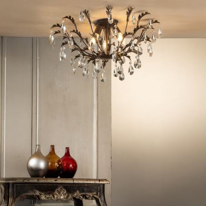 ONLI - Stropna svjetiljka TERESA 3xE14/6W/230V brončana