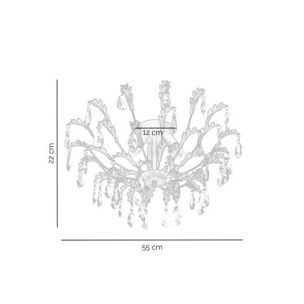 ONLI - Stropna svjetiljka TERESA 3xE14/6W/230V brončana